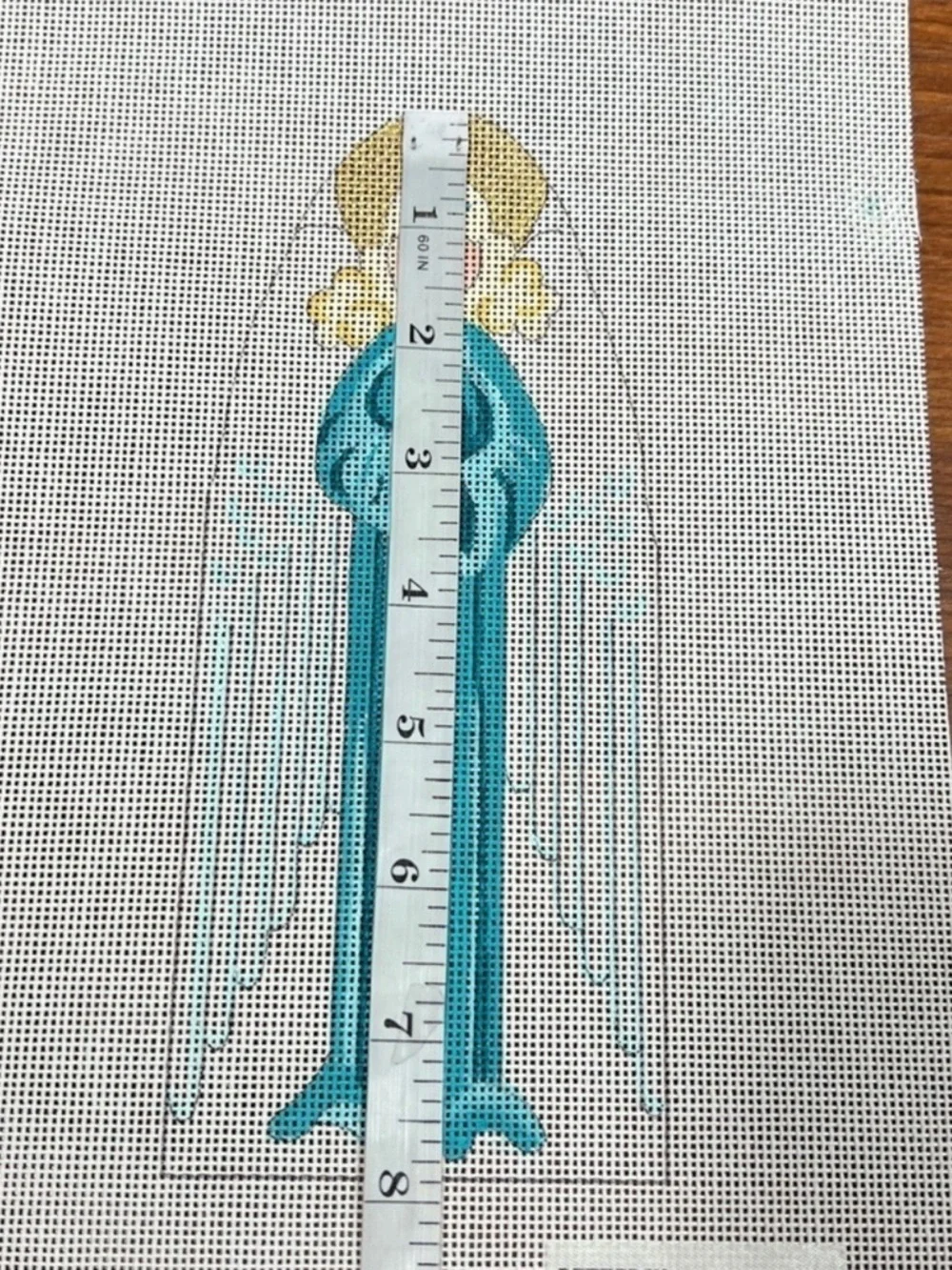 Angel needlepoint canvas 18 mesh nativity scene standup Nashville needlepoint
